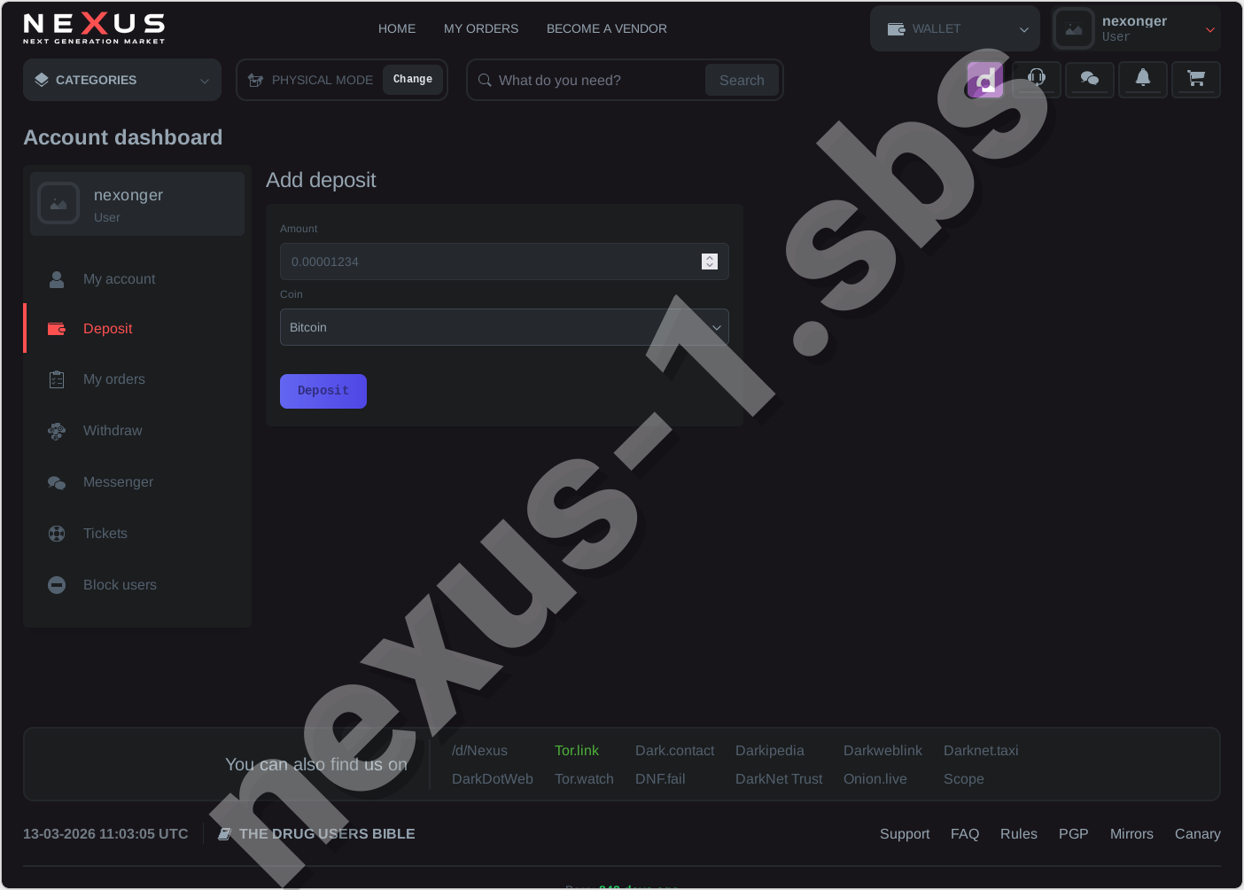 Nexus Market Walletless Payment - Monero support